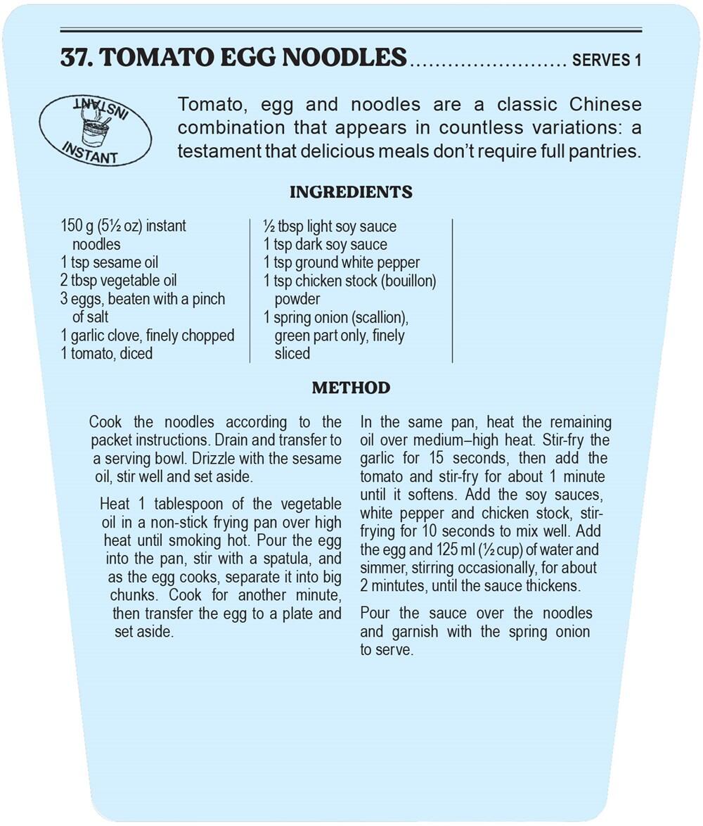 Noodle Box opskriftskort